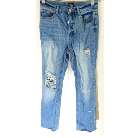 BDG Denim - BDG High Rise Distressed Slim Straight Jeans